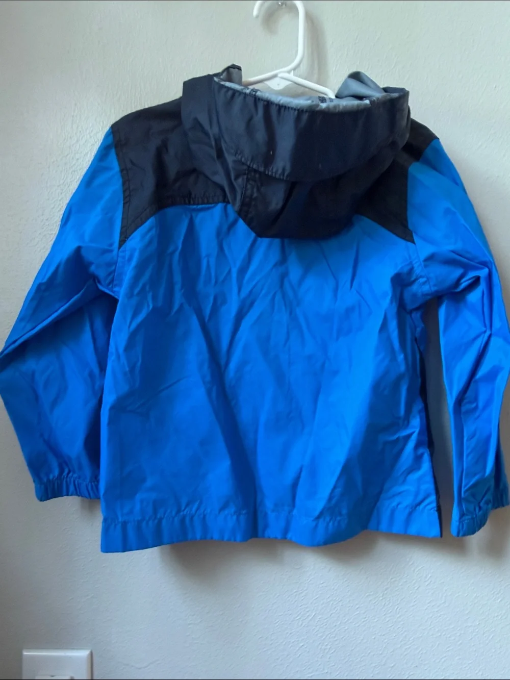 Columbia Bright Blue and Navy Hooded Windbreaker